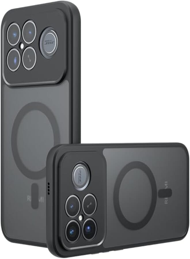 GQ for Redmi K90 Pro Max/Xiaomi Poco F8 Ultra Magnetic Phone Case| Mag-Safe Compatible | N52 Magnetic Core with 38 Magnetic Points | Shockproof TPU Bezel + PC Back | Translucent Matte Black
